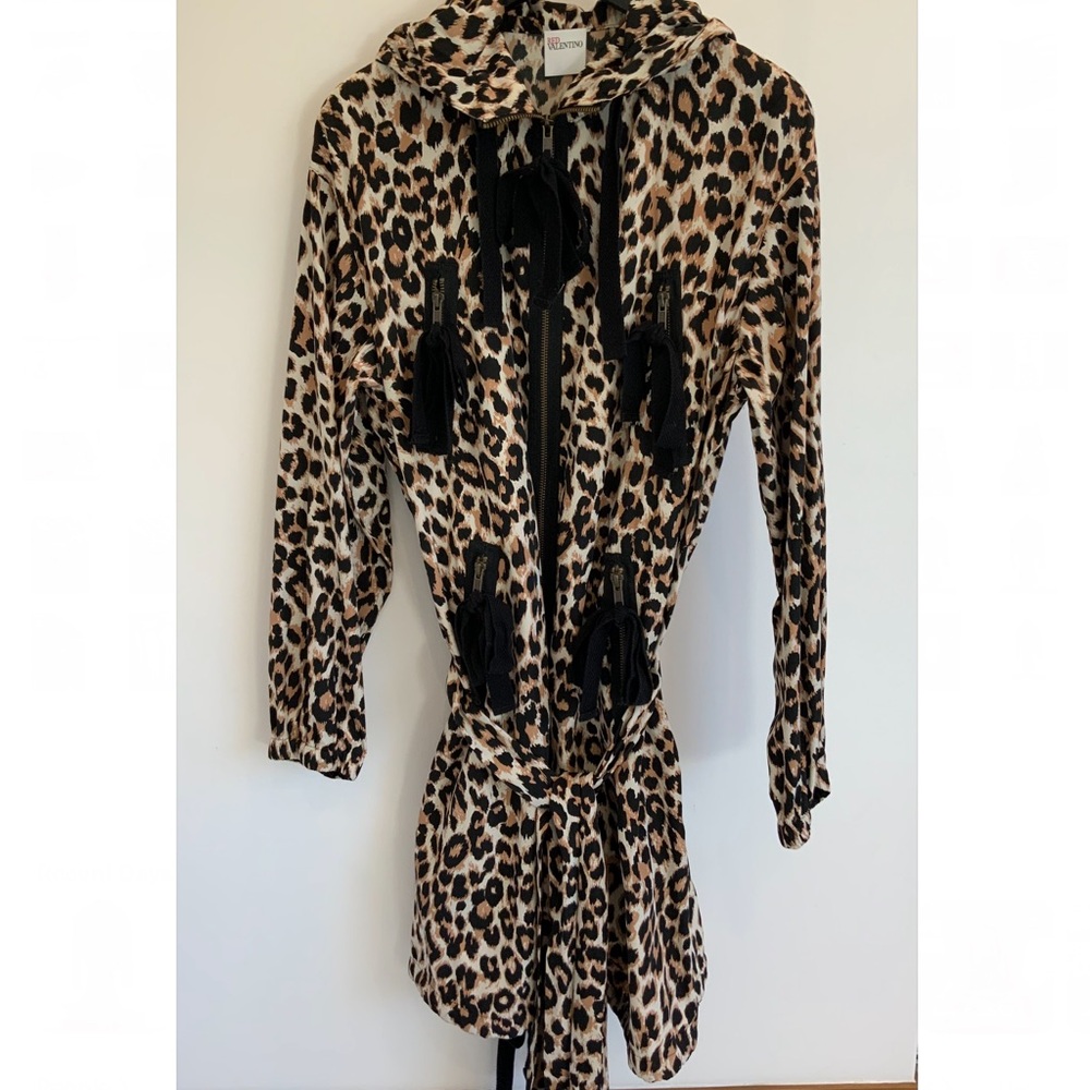 RED Valentino Leopard Print Trench Coat